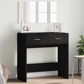 Dressing Table Black Engineered wood, glass