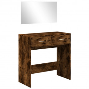 Dressing Table Smoked Oak Engineered wood, glass 31.5 i...