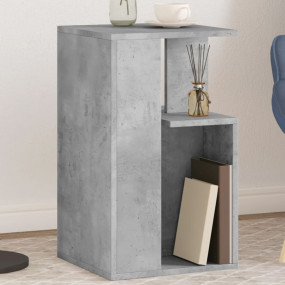 Side Table Concrete Grey Engineered Wood Small Side Tab...