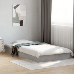 Bed Frame Concrete Grey Engineered Wood Twin Bed Frame