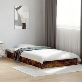 Bed Frame Smoked oak Engineered wood, Plywood Twin Mode...