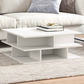 Coffee Table White Engineered Wood Medium Coffee Table ...
