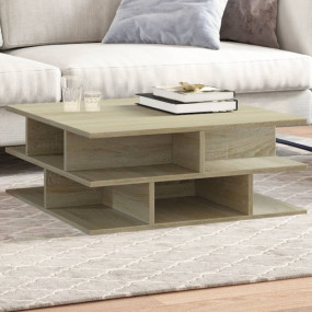 Coffee Table Sonoma oak Engineered wood 27.6 x 27.6 x 1...