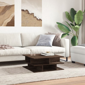 Coffee Table Brown Oak Engineered Wood Medium Coffee Ta...