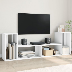 TV Cabinet White Engineered wood 29.5 in x 11.8 in x 19...