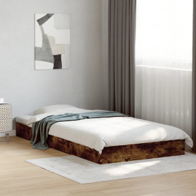 Bed Frame Smoked oak Engineered wood Single Durable Bed...
