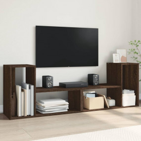 TV Cabinet Brown oak Engineered wood Standard TV Cabine...