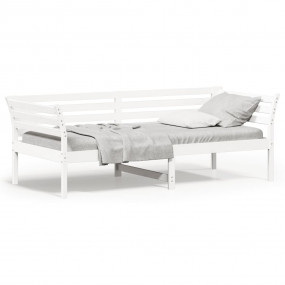 Day Bed White Solid pine wood, Plywood Single