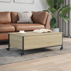 Coffee Table Sonoma oak Engineered wood Small Coffee Ta...