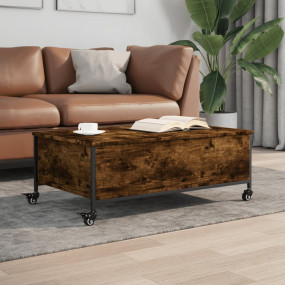 Coffee Table Smoked Oak Engineered wood, powder-coated ...