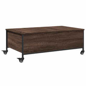 Coffee Table Brown Oak Engineered Wood Small Modern
