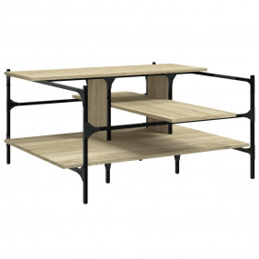 Coffee Table Sonoma Oak Engineered Wood Square Modern D...
