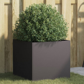 Planter Black Cold-rolled steel Medium Decorative Inlay...