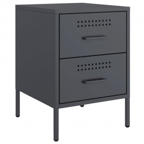 Bedside Cabinet Anthracite Steel Medium Bedside Cabinet
