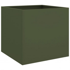 Planter Olive Green Cold-rolled Steel Medium Decorative...