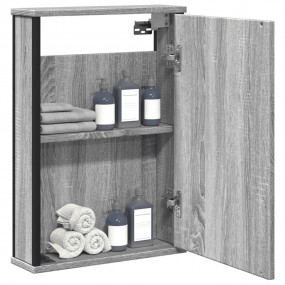 Bathroom Mirror Cabinet Grey Sonoma