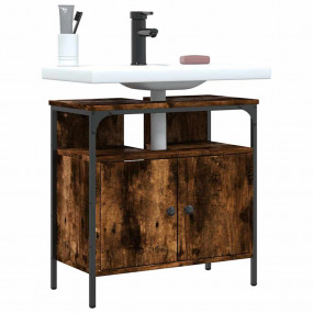 Bathroom Sink Cabinet Smoked oak Engineered wood, powde...