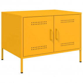 Coffee Table Mustard Yellow Cold-Rolled Steel 26.8 x 19...