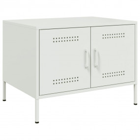 Coffee Table White Cold-Rolled Steel Medium Adjustable ...