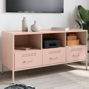 TV Cabinet Pink Cold-rolled steel Adjustable Feet TV Ca...