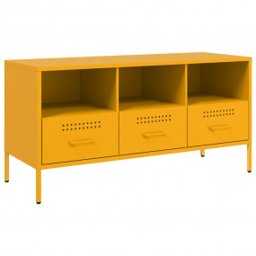 TV Cabinet Mustard Yellow Cold-Rolled Steel Medium