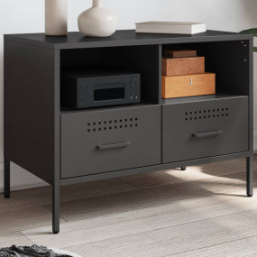 TV Cabinet Black Cold-rolled steel One Size TV Cabinet