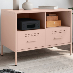 TV Cabinet Pink Cold-rolled Steel Medium TV Cabinet Rec...