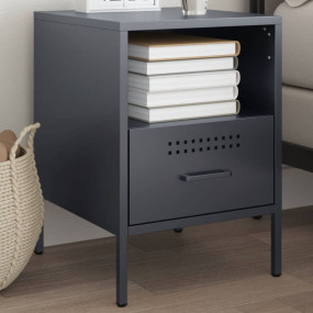 Bedside Cabinet Anthracite Cold-rolled steel 14.2x15.4x...