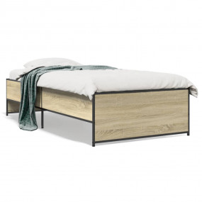Bed Frame Sonoma oak Engineered wood, steel Twin Strong