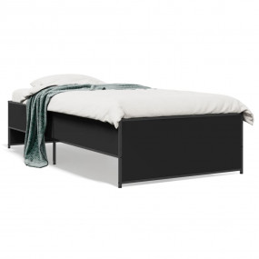 Bed Frame Black Engineered wood and metal Small Single ...