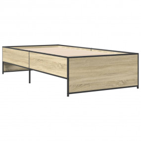 Bed Frame Sonoma oak Engineered wood, steel Small Singl...