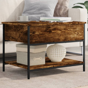 Coffee Table Smoked oak Engineered wood, metal