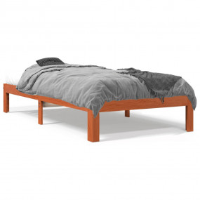 Bed Frame Wax Brown Solid pine wood Single Durable Bed ...