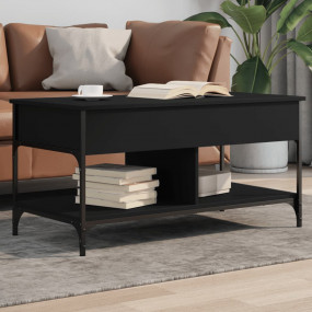 Coffee Table Black Engineered wood and Metal Standard