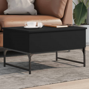 Coffee Table Black Engineered wood and metal