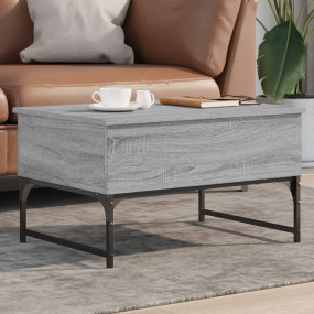 Coffee Table Gray Sonoma Engineered wood Medium Adjusta...