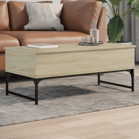 Coffee Table Sonoma Oak Engineered Wood Medium Adjustab...