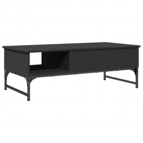 Coffee Table Black Engineered Wood Medium Coffee Table