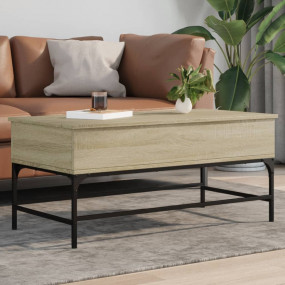 Coffee Table Adjustable Feet Rectangular Modern