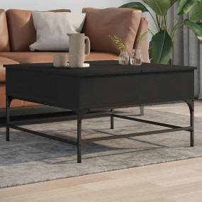 Coffee Table Black Engineered wood, metal 31.5 x 31.5 x...