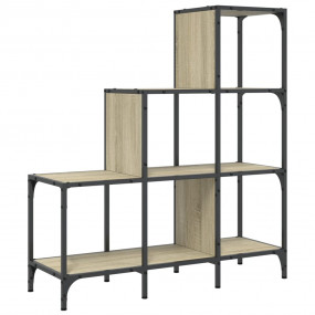 Bookcase Sonoma Oak Engineered Wood Medium Adjustable F...