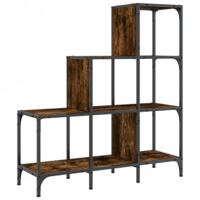 Bookcase Smoked Oak Engineered Wood, Metal 36.2x11.8x40...