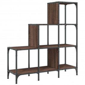 Bookcase Brown oak Engineered wood, metal Medium Adjust...