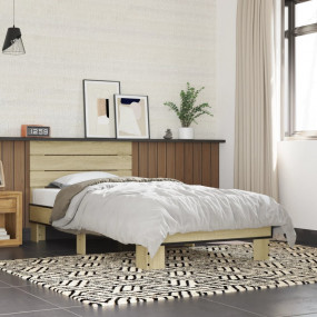 Bed Frame Sonoma oak Engineered wood Small Single Moder...