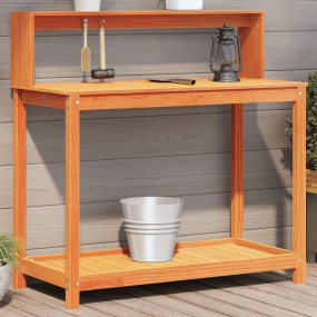 Potting Table Wax brown Solid pine wood 42.5 x 19.7 x 4...