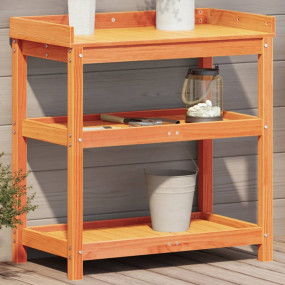 Potting Table Wax brown Solid pine wood Medium Potting ...