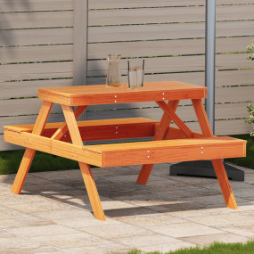 Picnic Table Wax Brown Solid Pine Wood Medium Durable