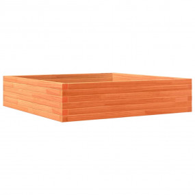 Garden Planter Wax Brown Solid Pine Wood 39.4x39.4x9.1 ...