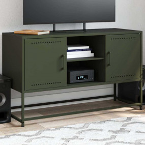 TV Cabinet Olive Green Steel 39.4 in L x 15.4 in W x 23...
