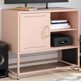 TV Cabinet Pink Steel Standard TV Cabinet Rectangular